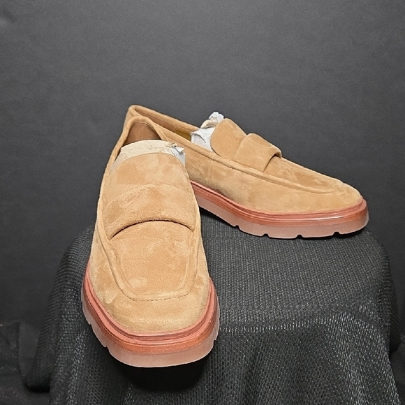 Women's Tan Suede Loafers - Picture 2 of 8